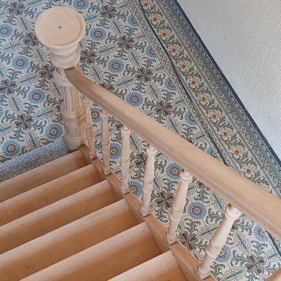 Trap en cementtegelvloer, Aubel